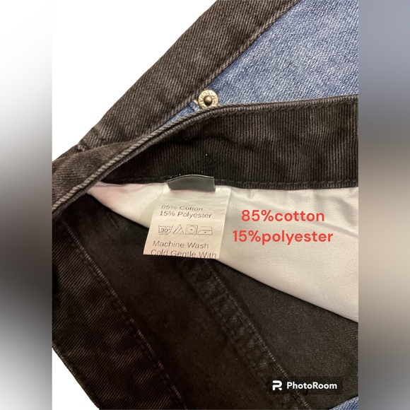 SHEIN Jeans High Waisted Color Block Straight Leg - Picture 9 of 9